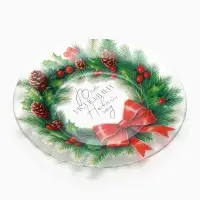 Тарелка новогодняя &laquo;Венок на Новый год&raquo;, 19.6 см