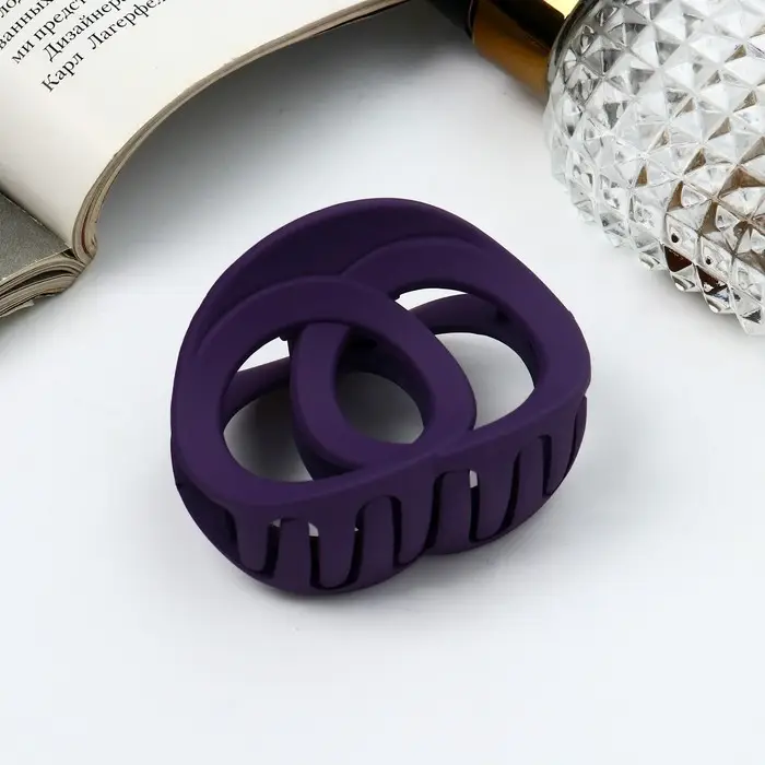 Крабик для волос «Леона», круги классика матовый, 6.5 см, МИКС Крабик для волос «Леона», круги классика матовый, 6.5 см, МИКС