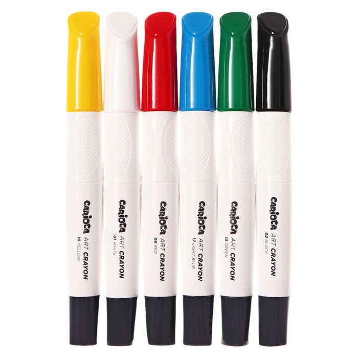 Мелки художественные 6 цветов, Carioca Plus Мелки художественные 6 цветов, Carioca Plus", премиум яркие, мягкие, картон, европодвес