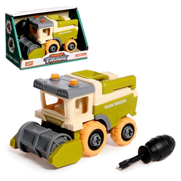 Конструктор винтовой «Комбайн», с отвёрткой, 8 деталей, 6 болтов Конструктор винтовой «Комбайн», с отвёрткой, 8 деталей, 6 болтов