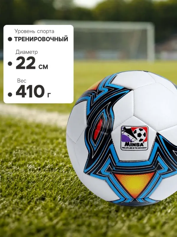 Футбольный мяч MINSA, машинная сшивка, 32 панели, р. 5, TPU