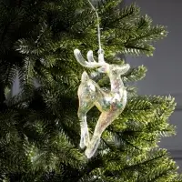 Ёлочная игрушка светодиодная &laquo;Олень&raquo;, 19&times;8 см, 5 LED, от батареек ААх2, свечение тёплое белое