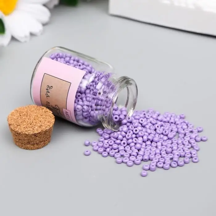 Бисер круглый 12/0 в бутылочке  Бисер круглый 12/0 в бутылочке "Глициния" 20 гр