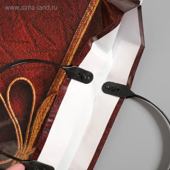 Пакет «Золотой бантик», полиэтиленовый с пластиковой ручкой, 100 мкм 36×36 см