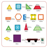 Конструктор магнитный «Магические фигуры», 66 деталей