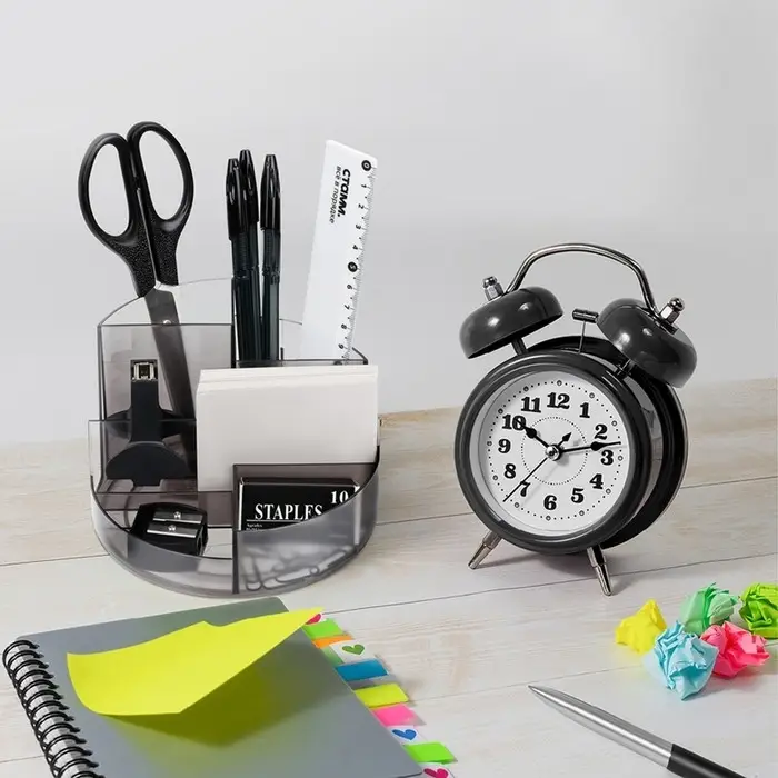 Подставка-органайзер для канцелярии Стамм &laquo;Профи&raquo;, тонированная серая