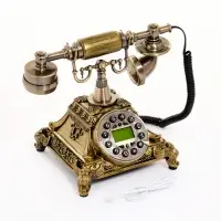 Ретро-телефон &laquo;Амес&raquo;, громкая связь, 18&times;24&times;25 см, позолота