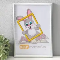 Фоторамка для фото 21&times;30 см Keep memories &laquo;Радуга&raquo;, пластик, серебро матовое, (пластиковый экран)