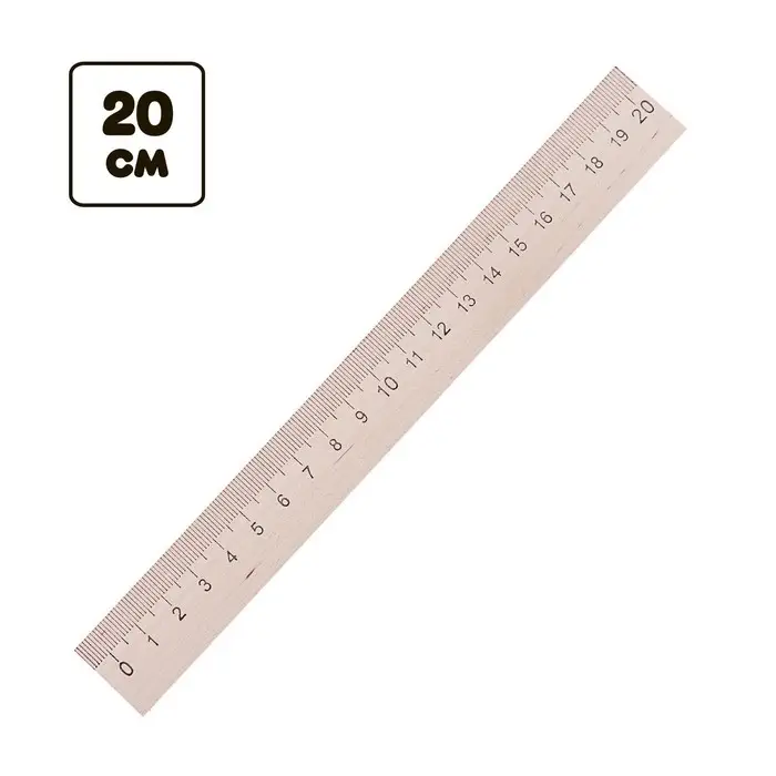 Линейка деревянная ЛМП 200 Calligrata, 20 см