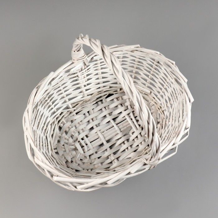 Корзина плетеная, 30х24х12/26 см, лоза, ткань Корзина плетеная, 30х24х12/26 см, лоза, ткань