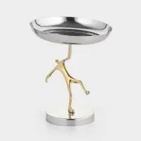 Салатник на подставке &laquo;Человек&raquo;, 17&times;17&times;20 см, нержавеющая сталь, латунь