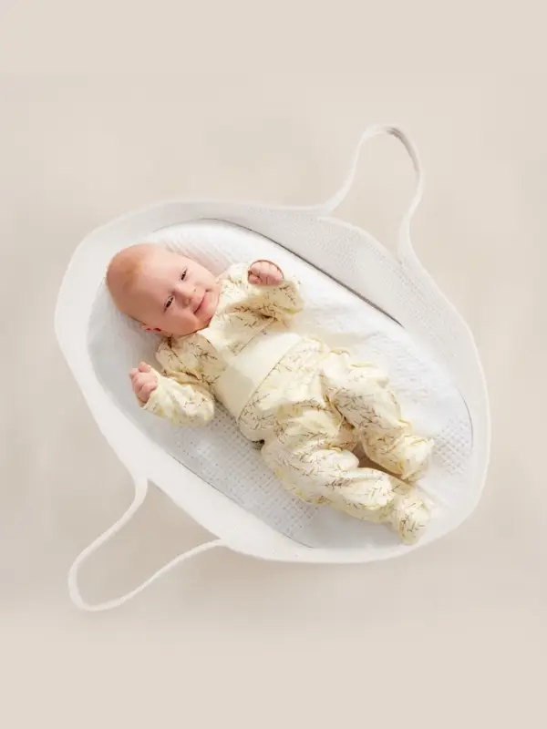 Корзина для хранения SL Home, с матрасом, плетёная, ручной работы, 70&times;38&times;25 см, белая