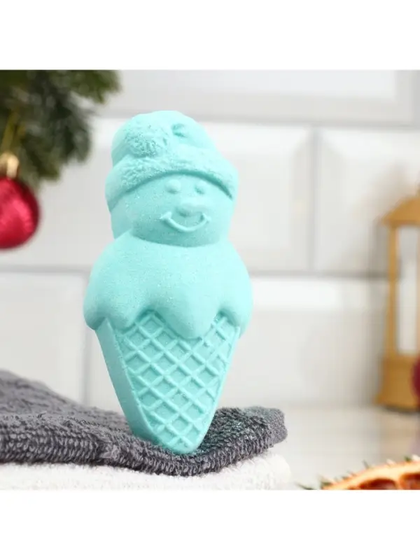 Бомбочка для ванн Бомбочка для ванн "Снеговик" с ароматом лаванды, 55 г