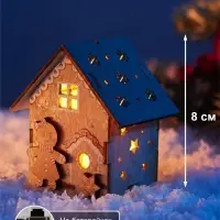 Ёлочная игрушка &laquo;Пряня&raquo; 8&times;7 см, подвеска, от батареек AG10&times;3, свечение тёплое белое