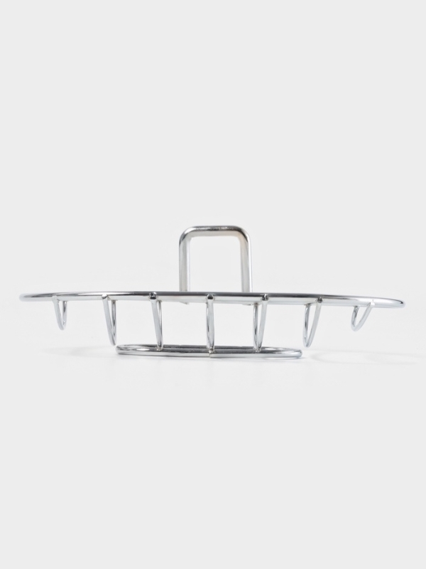 Мыльница овальная настенная Доляна, хром