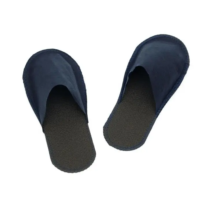 Тапочки одноразовые Стандарт Лайт серые / синие, с закрытым мысом Тапочки одноразовые Стандарт Лайт серые / синие, с закрытым мысом