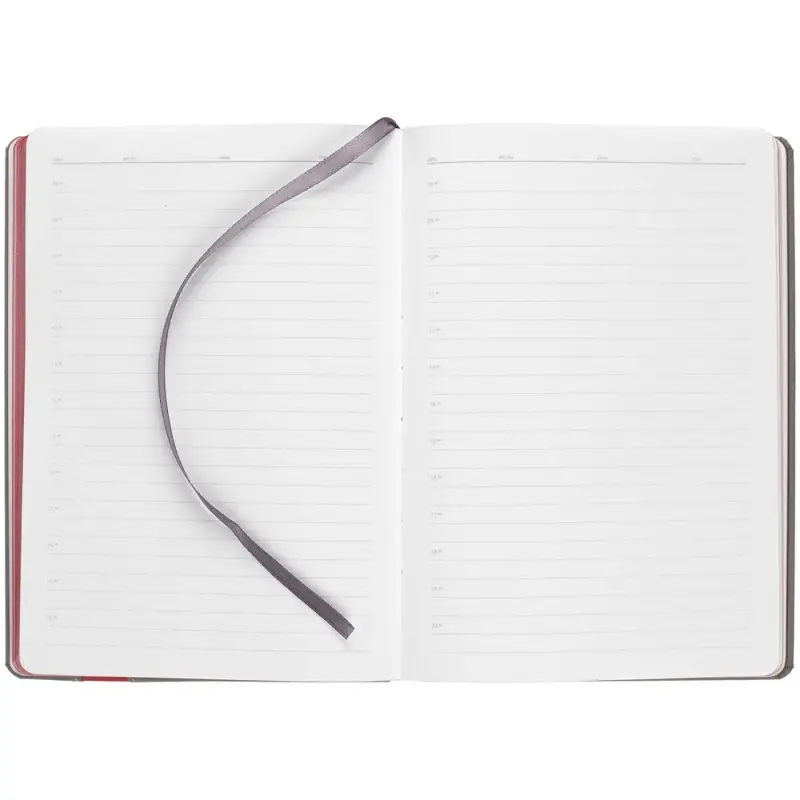 Ежедневник Rubikon на заказ, недатированный серо-красный