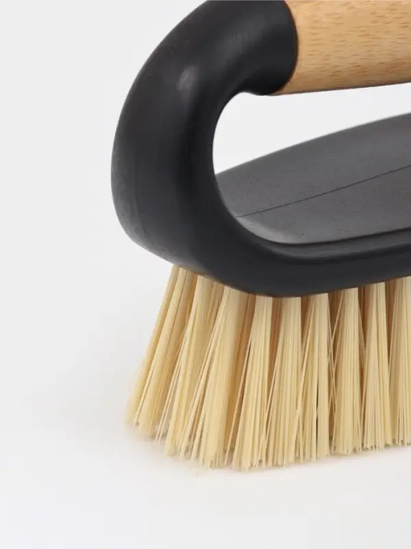 Щётка утюжок Доляна Meli, бамбуковая ручка, 12.5&times;6.5&times;9.5 см, чёрная