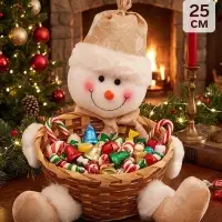 Конфетница &laquo;Корзинка снеговика&raquo; 25 см