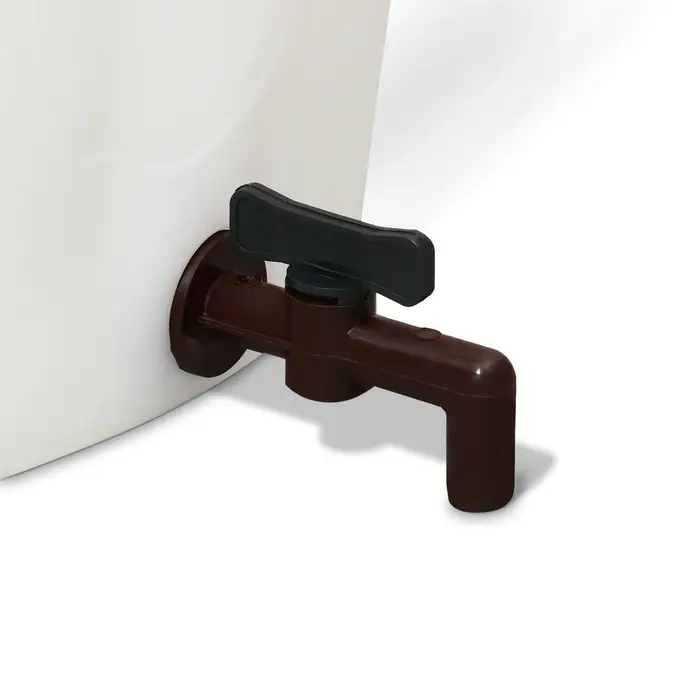 Кран для бака, бочки, канистры, d=20 мм, пластиковый, коричневый