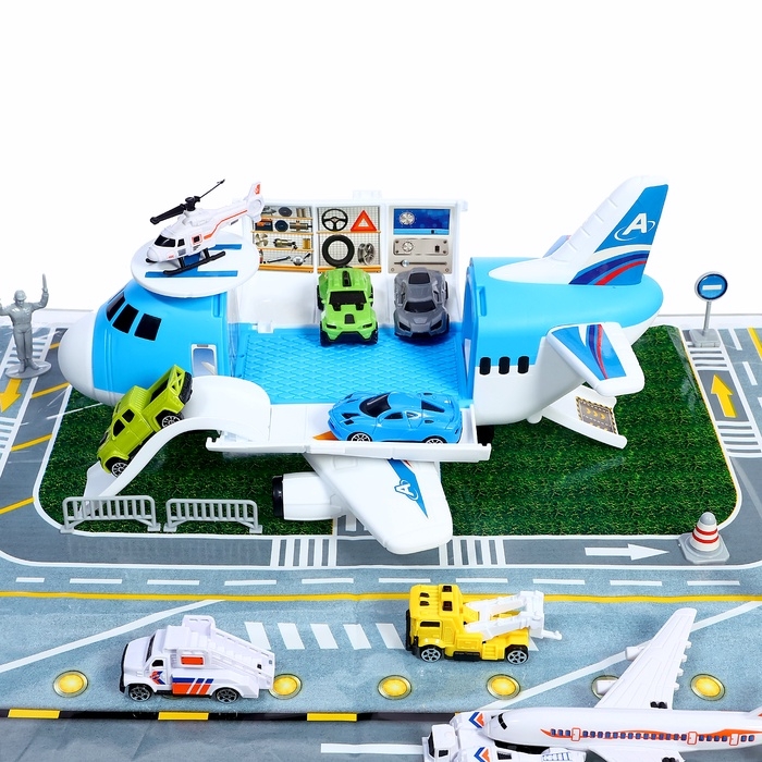 Парковка детская «Аэропорт», подвижные элементы, с аксессуарами Парковка детская «Аэропорт», подвижные элементы, с аксессуарами