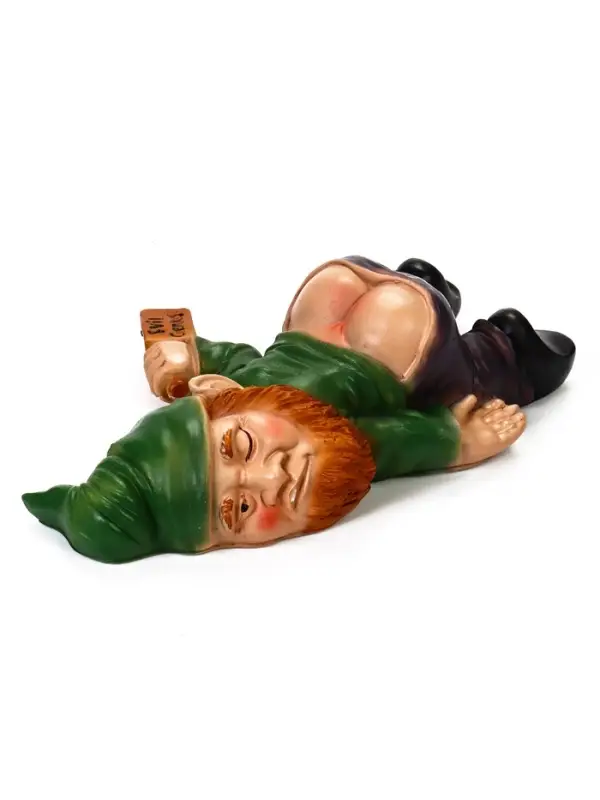 Садовая фигура из полистоуна &laquo;Гном спящий-пьяный&raquo;, 23&times;16&times;7 см