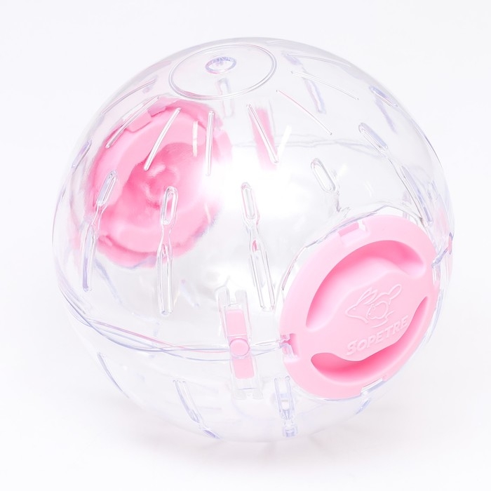 Шар для грызунов с подсветкой Шар для грызунов с подсветкой "Пижон", 14 см, розовый