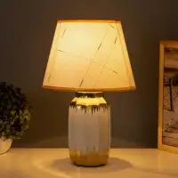 Лампа настольная &laquo;Мартина&raquo; 1&times;40 Вт Е14 белый/золото 24&times;24&times;40 см