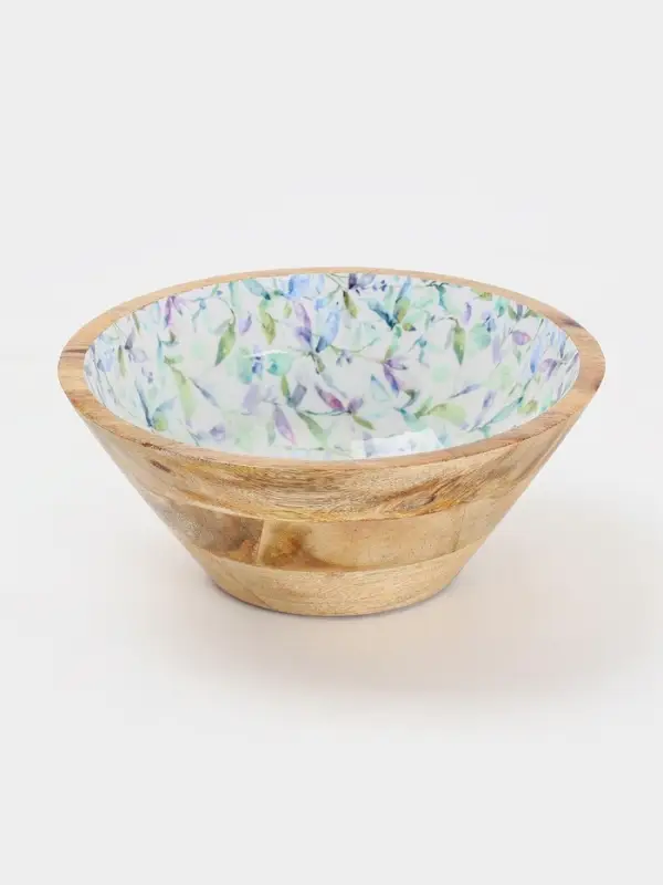 Салатник &laquo;Оттенки сирени&raquo;, 25&times;25&times;10 см, дерево манго