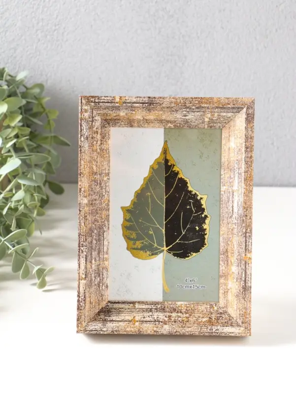 Фоторамка пластик 10х15 см "Прованс" бежево-коричневый 19х13,7х3 см