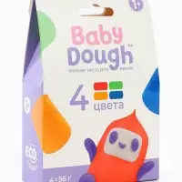 Тесто BabyDough 4 шт в коробке красный щипок №2