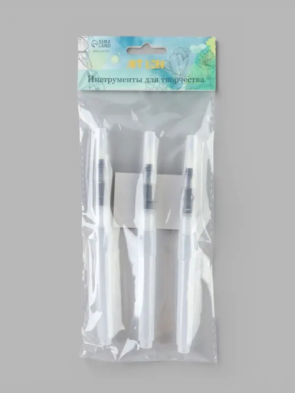 Кисти для туши и краски 3 шт. размер 1.2 см, 1.5 см, 1.8 см 15.5&times;2 см