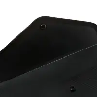Папка-конверт на кнопке 260 х 140мм (Travel), 550 мкм, ErichKrause "Diamond Total Black", обшитая, тиснение, непрозрачная, черная