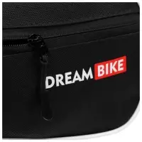 Велосумка Dream Bike под раму, 26х13.5х5, цвет чёрный/белый
