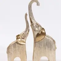 Фигурка &laquo;Золотые слоны&raquo;, набор 2 шт., 24&times;6&times;32 см