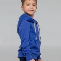 Толстовка с капюшоном детская Kirenga Kids, ярко-синяя, 6 лет