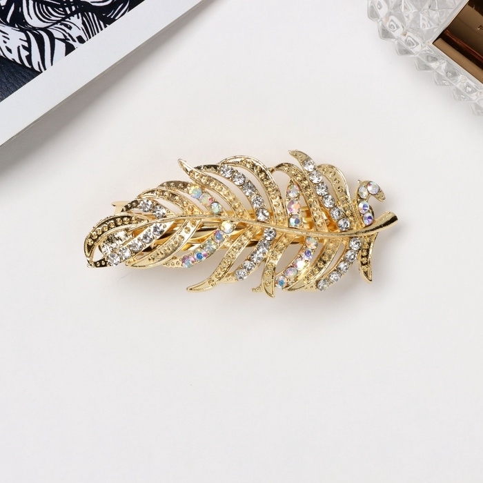 Заколка-автомат Заколка-автомат "Моник" веточка, 9 см, золото