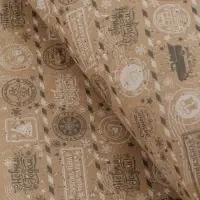 Бумага упаковочная в рулоне крафт &laquo;Новогодние марки. Почта от Деда Мороза&raquo;, 70 см, 60 г/м&sup2;, 10 м &plusmn; 5%