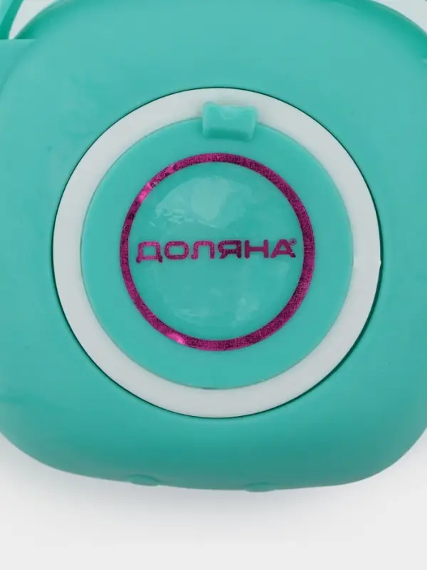 Щётка - мочалка массажная силиконовая с ёмкостью для мыла Доляна, бирюзовая