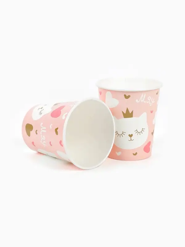 Стаканы (250 мл) Котенок Принцесса, 6 шт.