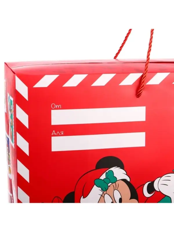 Пакет подарочный «Новый год» 40×30×19 см, Микки Маус