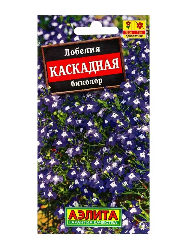 Семена цветов Лобелия каскадная биколор , Ц/П,0,05 г Семена цветов Лобелия каскадная биколор , Ц/П,0,05 г