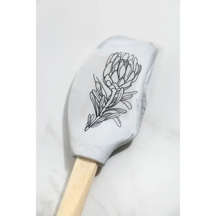 Лопатка силиконовая «Мрамор» на формовой подложке, 14 × 30 см