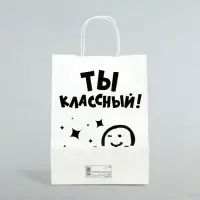 Пакет подарочный «Классный!», 24×14×28 см