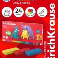 Пластилин 24 цвета, 432 г, ErichKrause "Jolly Friends", со стеком, в картонной упаковке