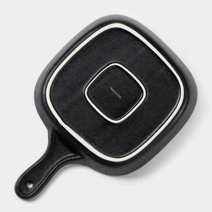 Блюдо для подачи Magistro Carbon, 28&times;19&times;4 см, фарфор, чёрное