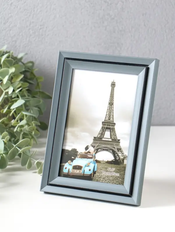 Фоторамка пластик 10х15 см "Остин" серый графит 18,5х13,5х1,5 см