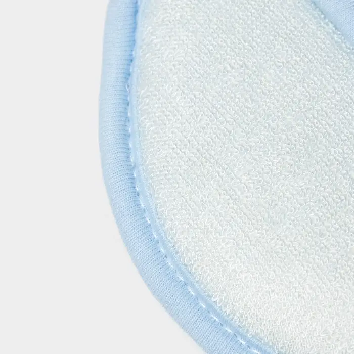 Мочалка варежка детская Доляна &laquo;Мишка&raquo;, для купания, 16 см, голубая