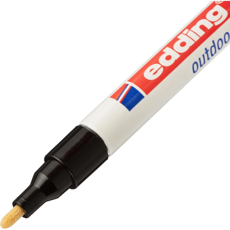 Маркер для наружных работ EDDING E-8055/1 черный 1-2мм, мет. корп.