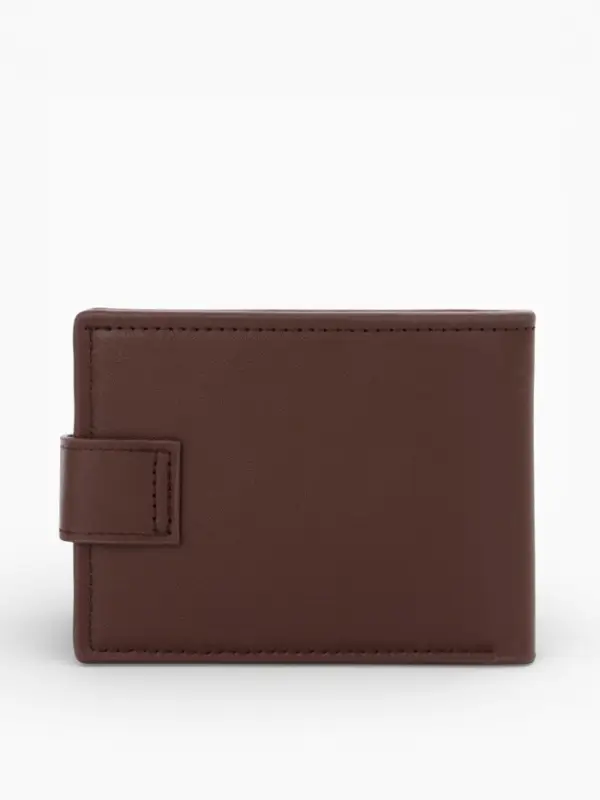 Портмоне мужское &laquo;Орёл&raquo;, на кнопке, два отделения, коричневое